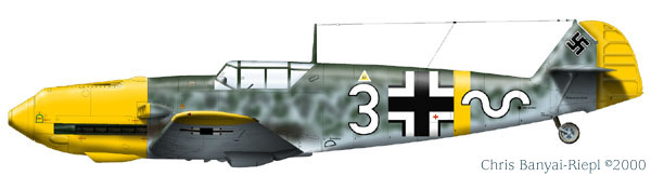 7./JG52 的 Bf 109E-1