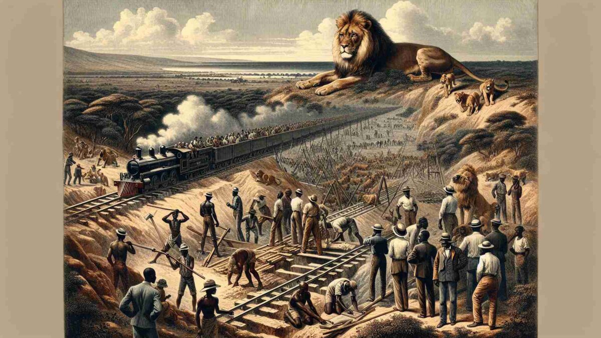 19世纪刚果铁路建设中华工劳动场景