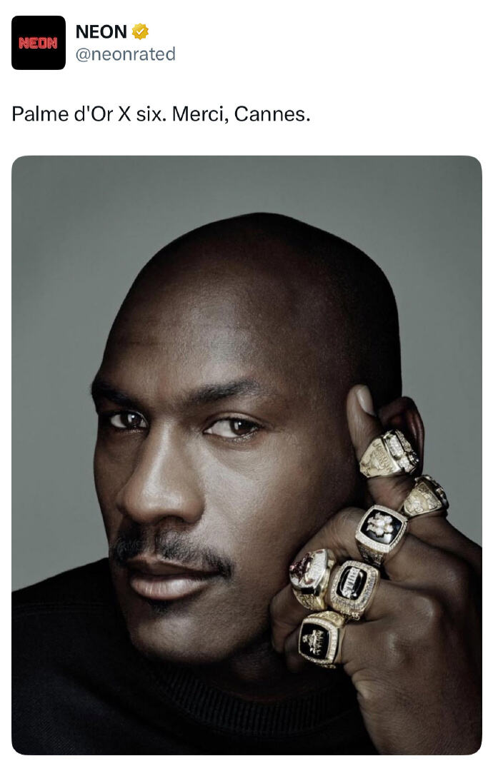 发行商NEON连续六年买中戛纳金棕榈奖