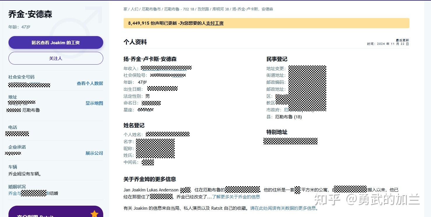 Ratsit 查询结果示例