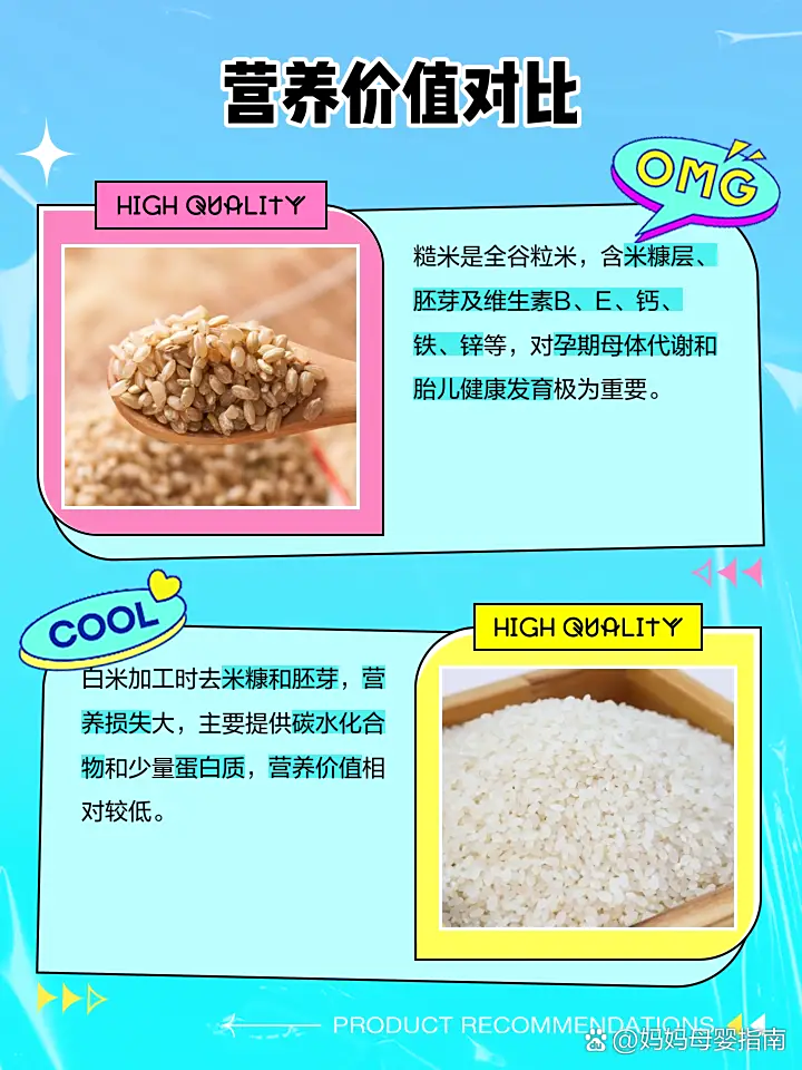 白米与糙米对比