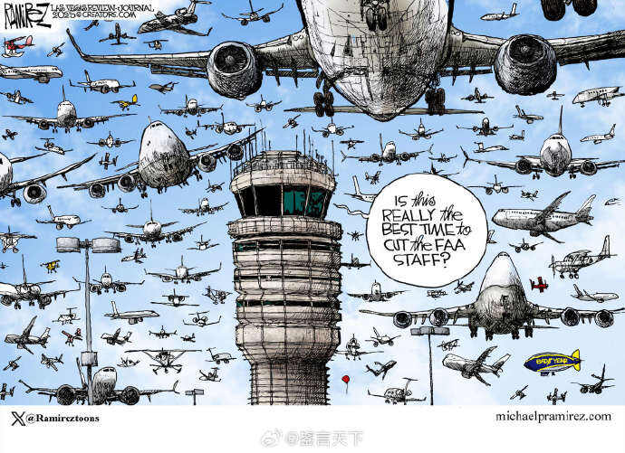 马斯克裁员政治漫画